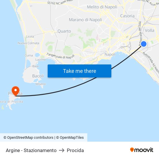 Argine - Stazionamento to Procida map