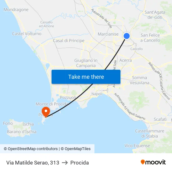 Via Matilde Serao, 313 to Procida map
