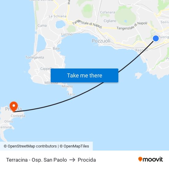 Terracina - Osp. San Paolo to Procida map