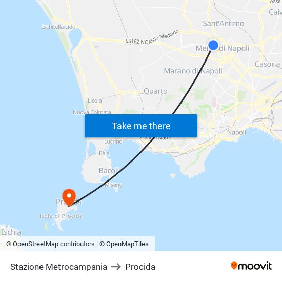 Stazione Metrocampania to Procida map