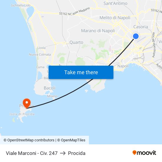 Viale Marconi - Civ. 247 to Procida map