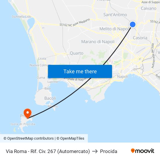 Via Roma - Rif. Civ. 267 (Automercato) to Procida map