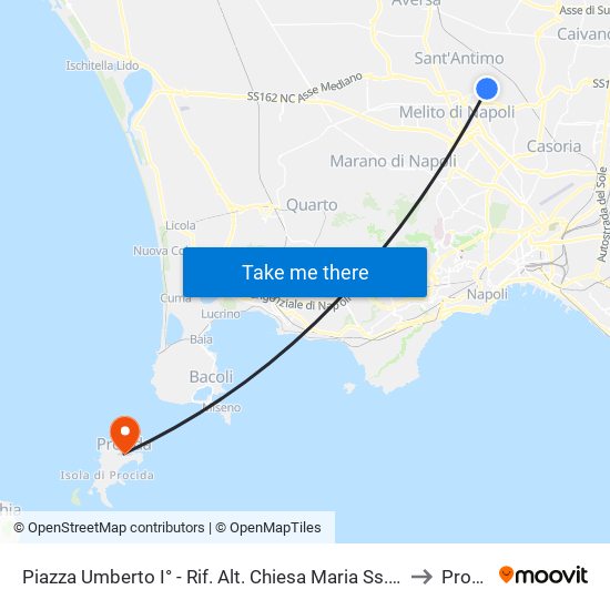 Piazza Umberto I° - Rif. Alt. Chiesa Maria Ss. Assunta In Cielo to Procida map