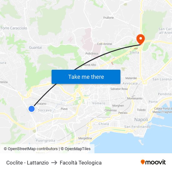 Coclite - Lattanzio to Facoltà Teologica map