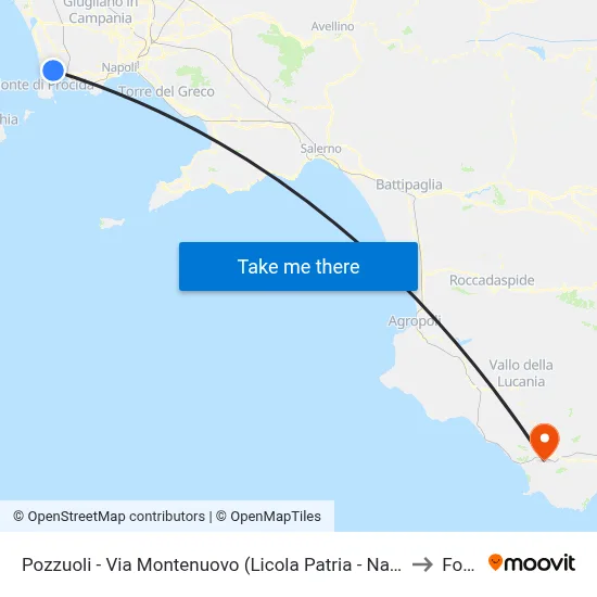 Pozzuoli - Via Montenuovo (Licola Patria - Navidad) to Foria map
