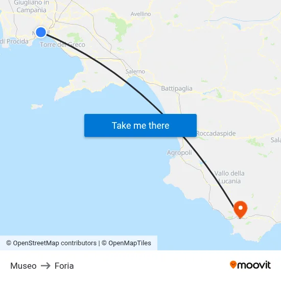 Museum to Foria map
