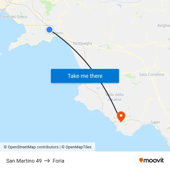 San Martino 49 to Foria map