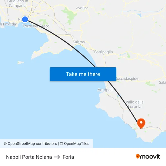 Naples Porta Nolana to Foria map