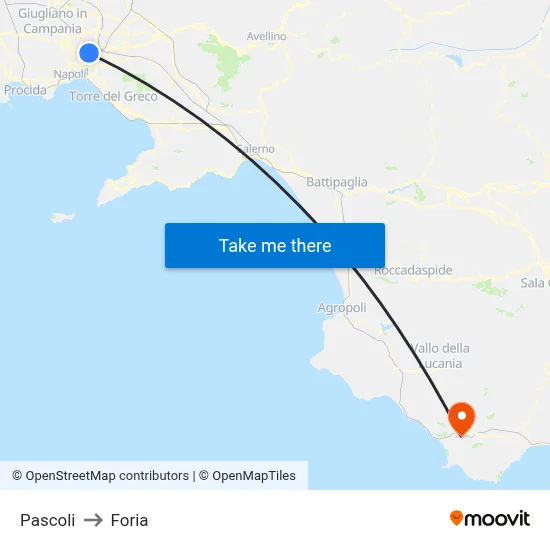 Pascoli to Foria map