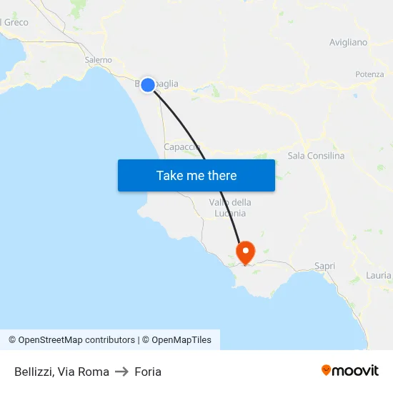 Bellizzi, Roma Street to Foria map