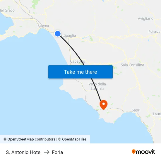 St. Anthony Hotel to Foria map