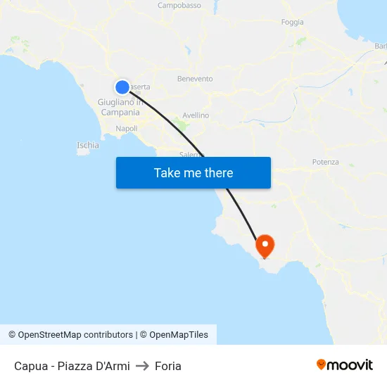 Capua - Piazza D'Armi to Foria map
