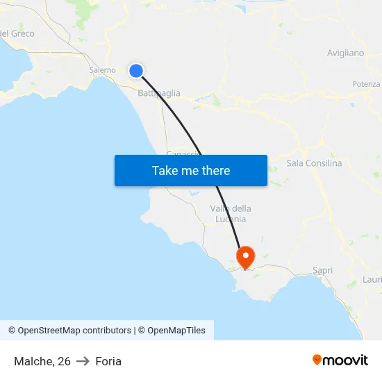 Malche 26 to Foria map