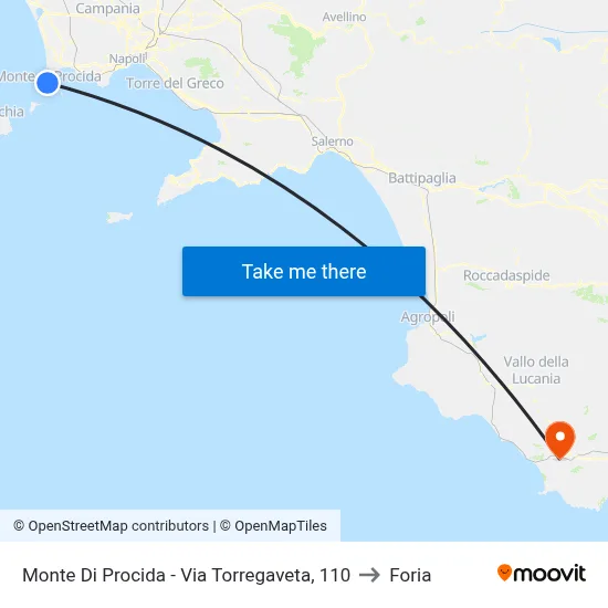 Monte Di Procida - Via Torregaveta, 110 to Foria map