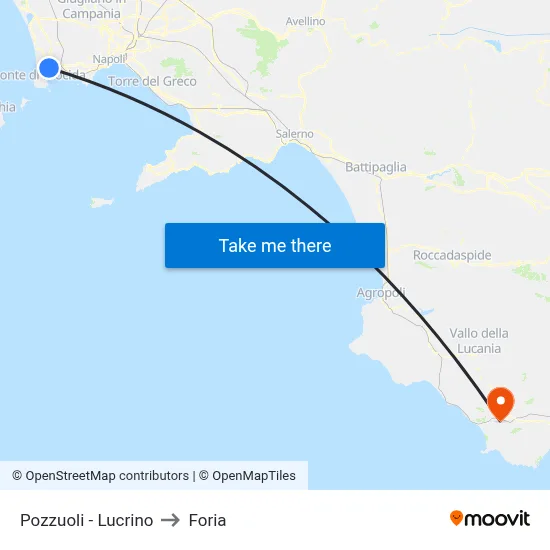 Pozzuoli - Lucrino to Foria map