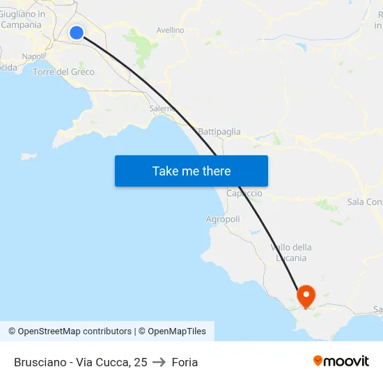 Brusciano - Via Cucca, 25 to Foria map