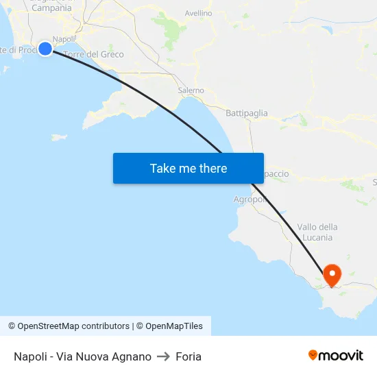 Naples - New Agnano Road to Foria map