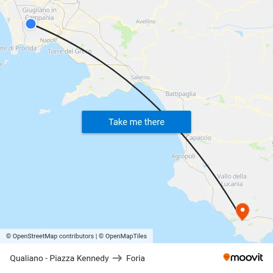 Qualiano - Kennedy Square to Foria map