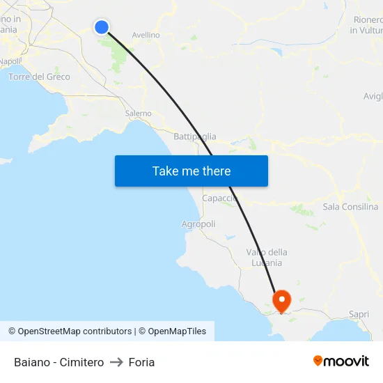 Baiano - Cimitero to Foria map