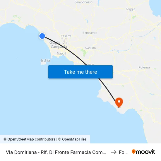 Via Domitiana - Opposite Municipal Pharmacy to Foria map