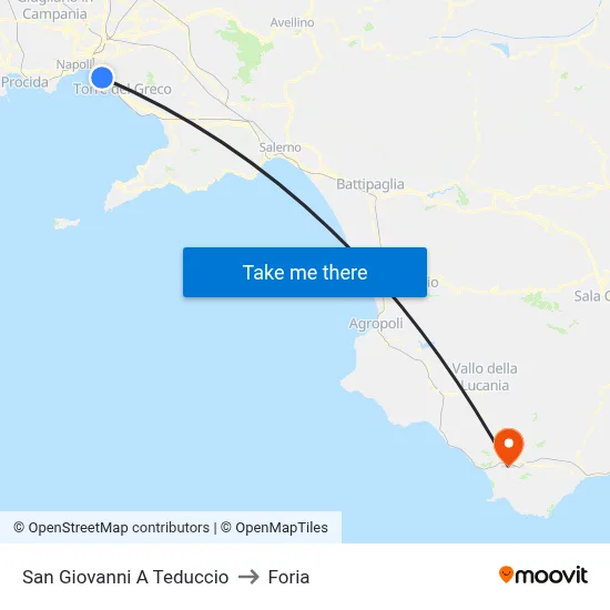 San Giovanni A Teduccio to Foria map