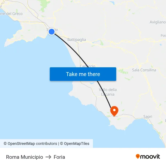 Rome Municipality to Foria map