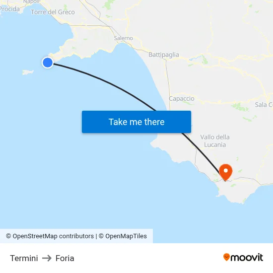 Terminals to Foria map