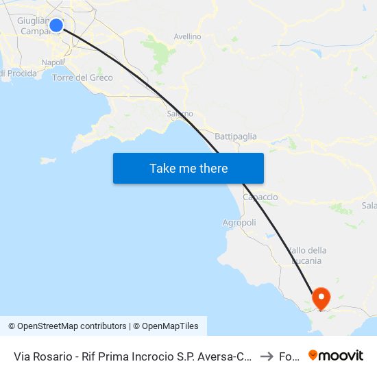 Via Rosario - Rif Prima Incrocio S.P. Aversa-Caivano to Foria map