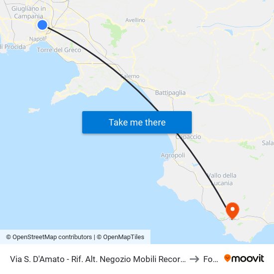 Via S. D'Amato - Rif. Alt. Negozio Mobili Record Linea to Foria map