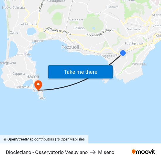 Diocleziano - Osservatorio Vesuviano to Miseno map