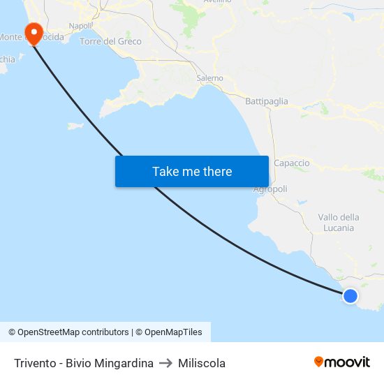 Trivento - Bivio Mingardina to Miliscola map