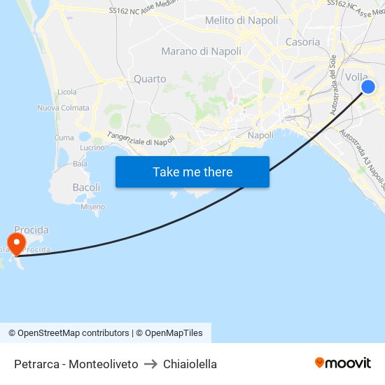 Petrarca - Monteoliveto to Chiaiolella map