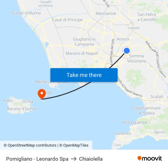 Pomigliano - Leonardo Spa to Chiaiolella map