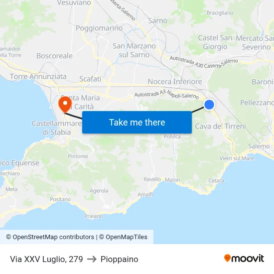 July 25th Street, 279 to Pioppaino map