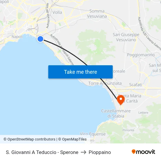 San Giovanni a Teduccio - Sperone to Pioppaino map