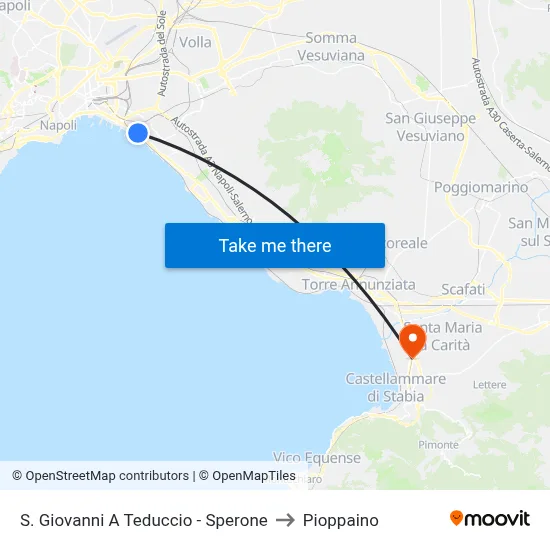 San Giovanni a Teduccio - Sperone to Pioppaino map