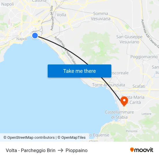 Volta - Brin Parking to Pioppaino map