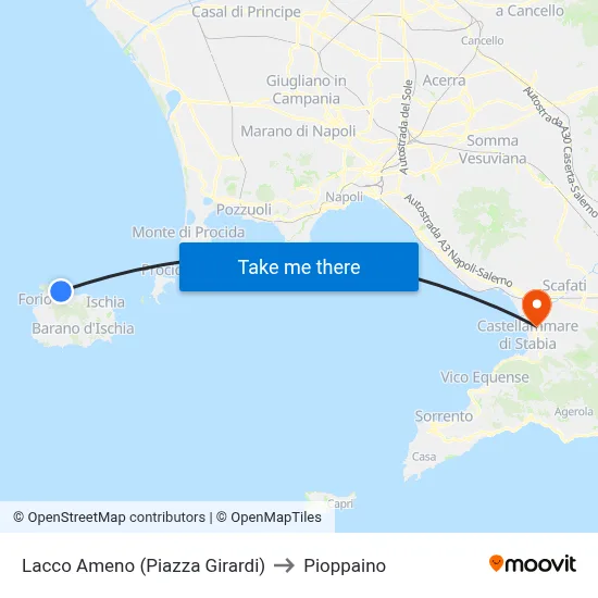 Lacco Ameno (Girardi Square) to Pioppaino map