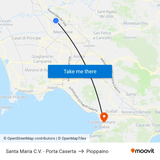 Santa Maria C.V. - Porta Caserta to Pioppaino map