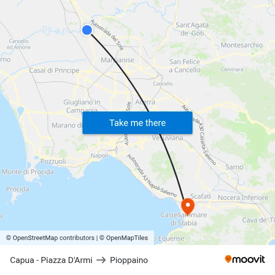 Capua - Piazza D'Armi to Pioppaino map
