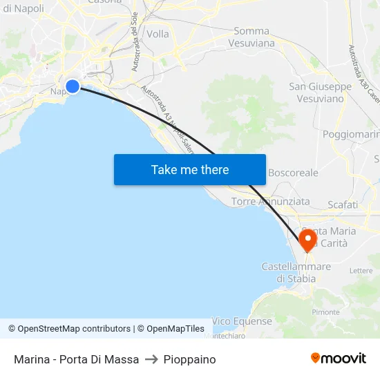 Marina - Porta di Massa to Pioppaino map