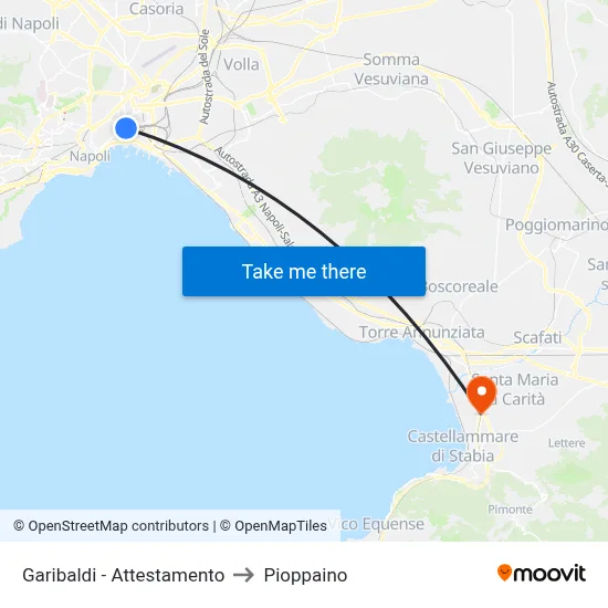 Garibaldi - Terminal to Pioppaino map