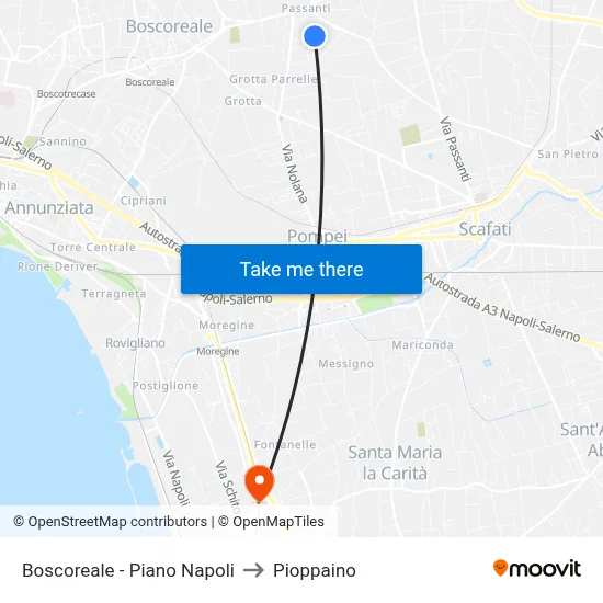 Boscoreale - Piano Napoli to Pioppaino map