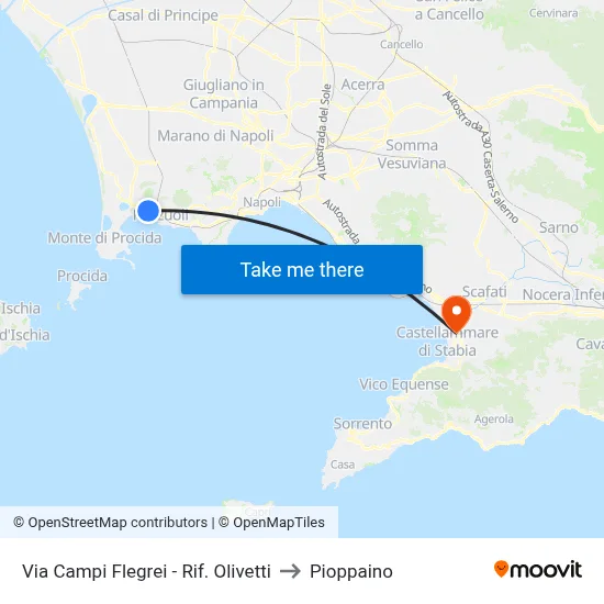 Via Campi Flegrei - Near Olivetti to Pioppaino map
