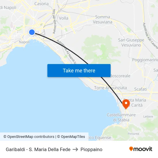 Garibaldi - St. Mary of Faith to Pioppaino map