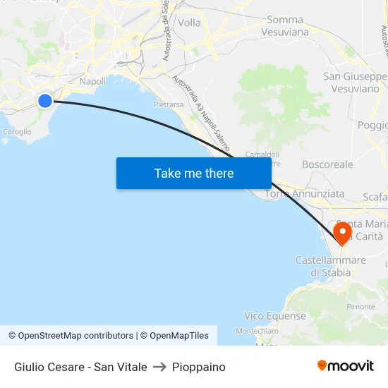 Julius Caesar - San Vitale to Pioppaino map