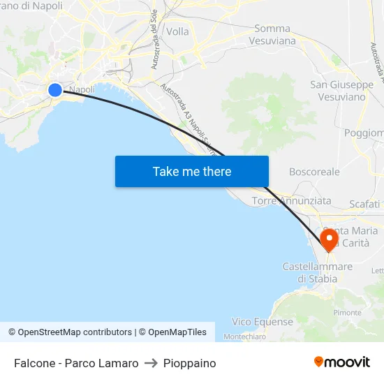 Falcone - Lamaro Park to Pioppaino map