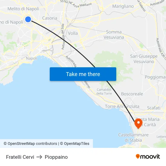 Cervi Brothers to Pioppaino map