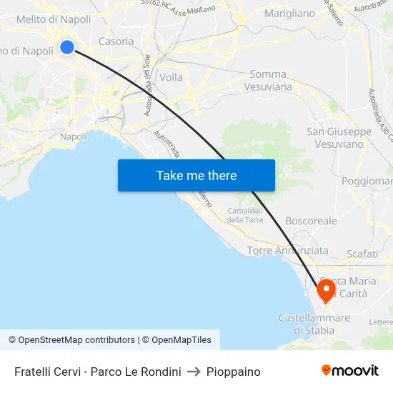 Fratelli Cervi - Le Rondini Park to Pioppaino map