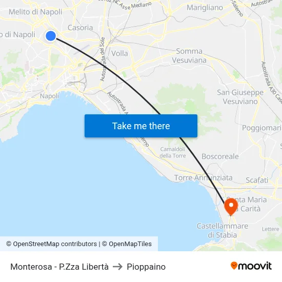 Monterosa - Liberty Square to Pioppaino map